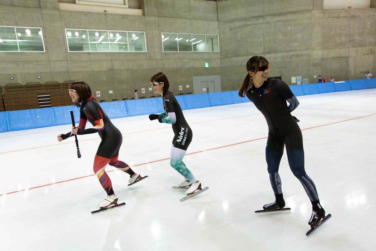VR shoot on WOMENS SPEEDING SKATING - TEAM PURSUIT