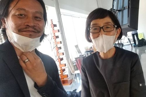 Shin Kinoshita with Kazuyo Sejima from SANAA for the interview of Sydney Modern project